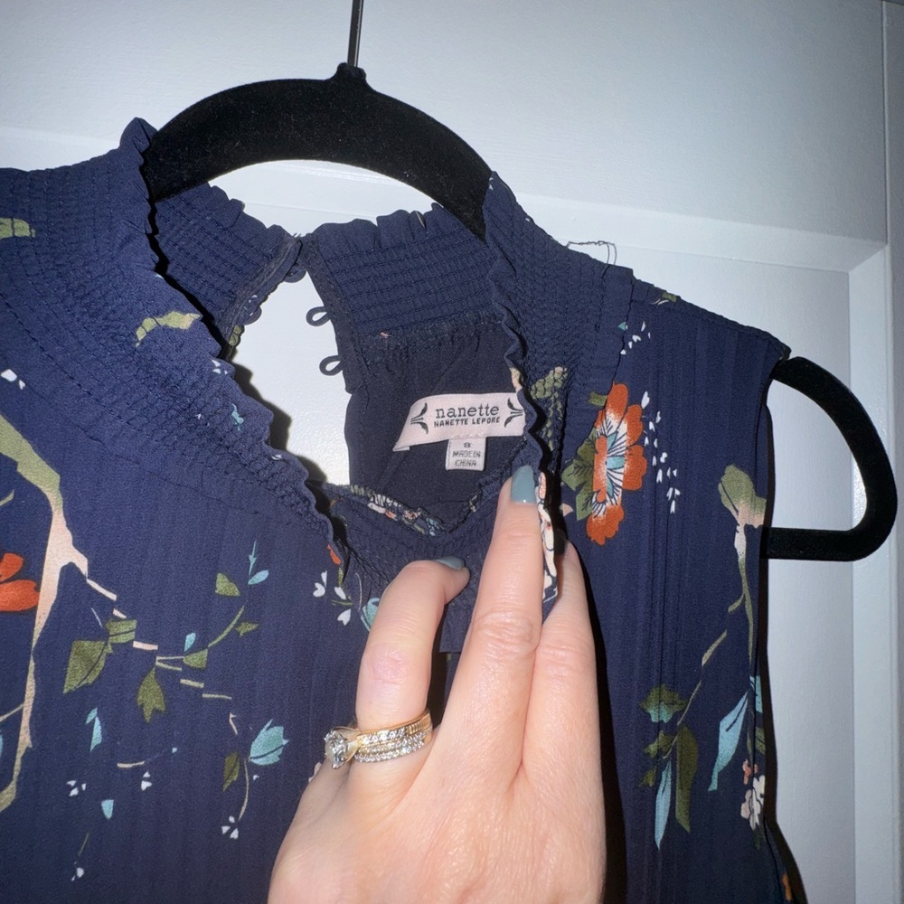 Nanette Lepore Navy Floral Dress